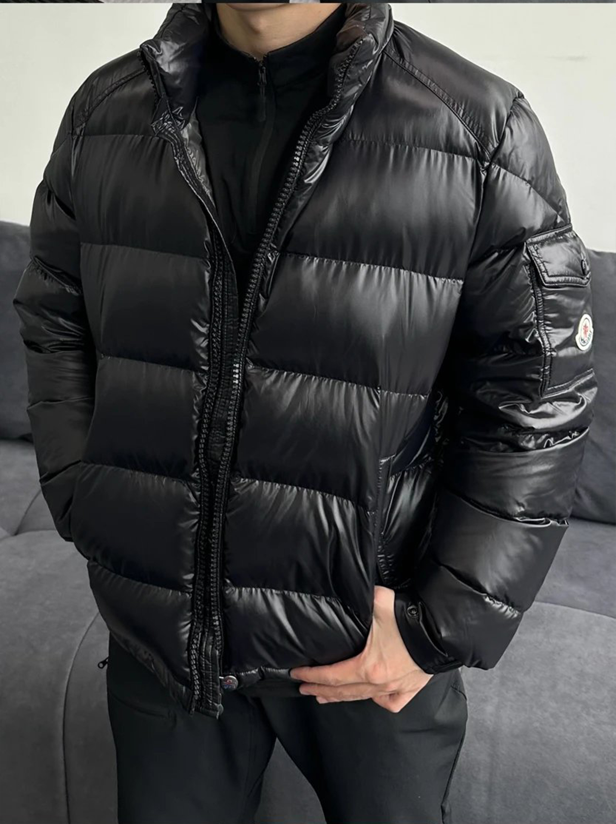 Item ID 8123 M0NCLER - Mound Mouth - Maya Maire Series -90 Velvet Making - Hooded B