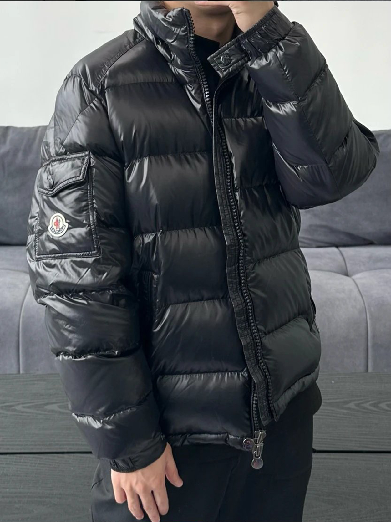 Item ID 8123 M0NCLER - Mound Mouth - Maya Maire Series -90 Velvet Making - Hooded B