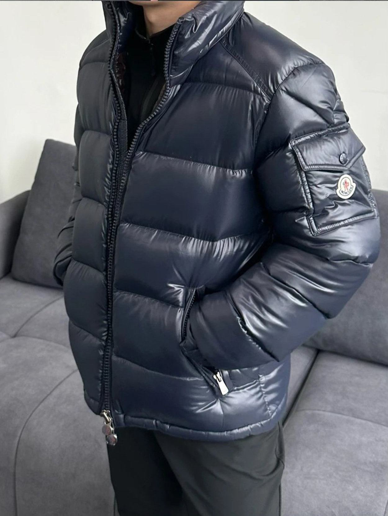 Item ID 8123 M0NCLER - Mound Mouth - Maya Maire Series -90 Velvet Making - Hooded B