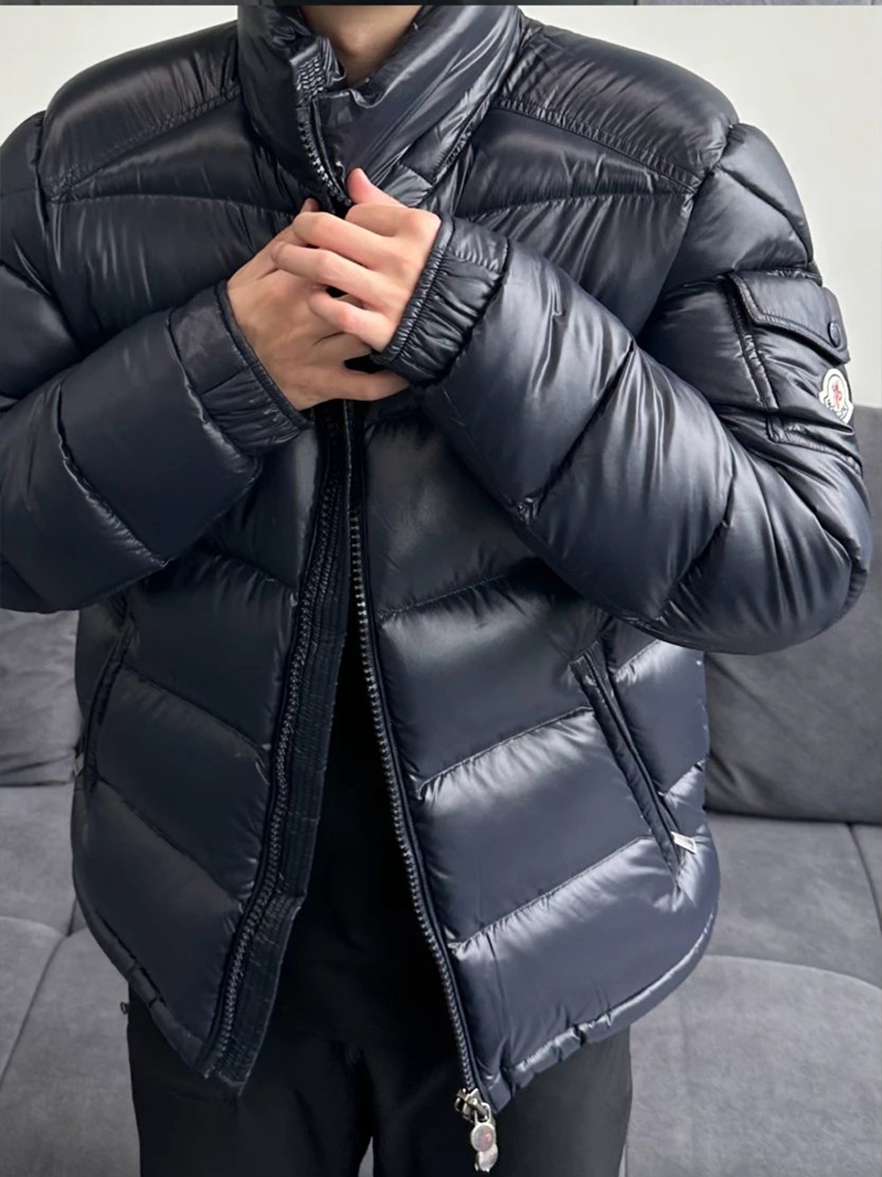 Item ID 8123 M0NCLER - Mound Mouth - Maya Maire Series -90 Velvet Making - Hooded B