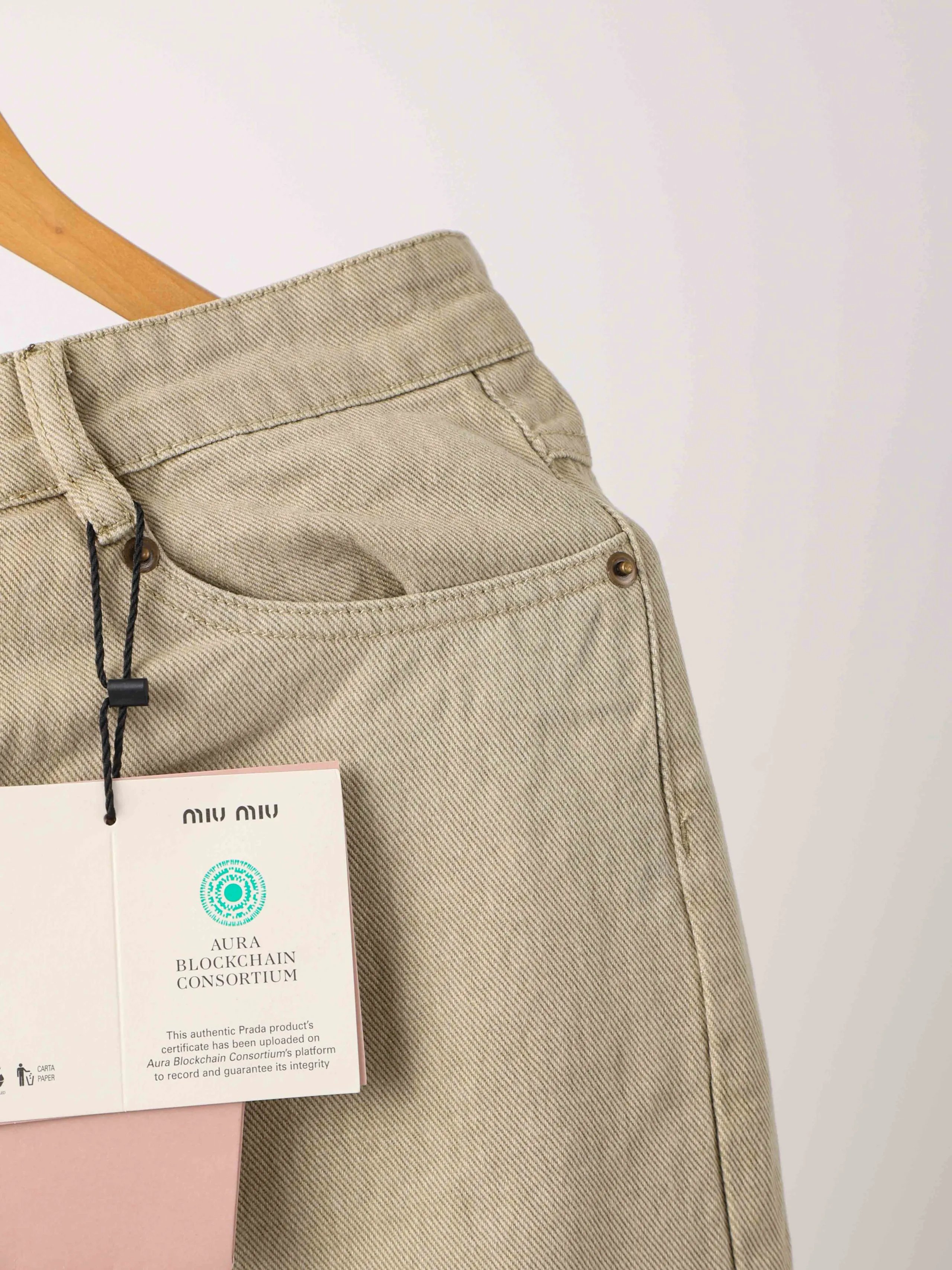 Item ID 8353 M1uM1u-Mumu-2023FW Classic Edition -14 oz Cotton Twill Jeans - Embroid