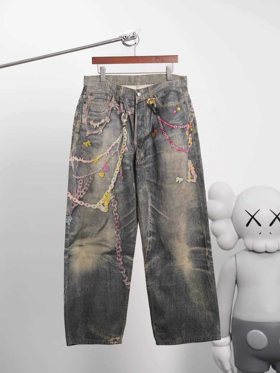 Item ID 8338 Acne-Studios-SS25 candy chain 3D printed jeans -“ full color 3D Conley