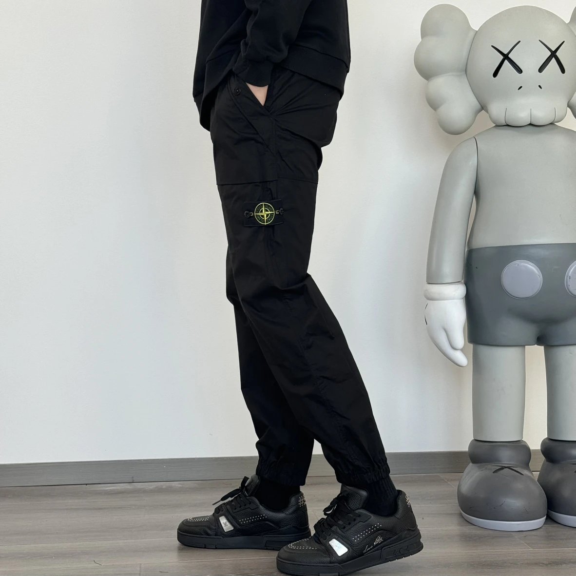 Item ID 8359 STONE1SLAND-SS25 Big pocket badge track pants “ All excipients customi