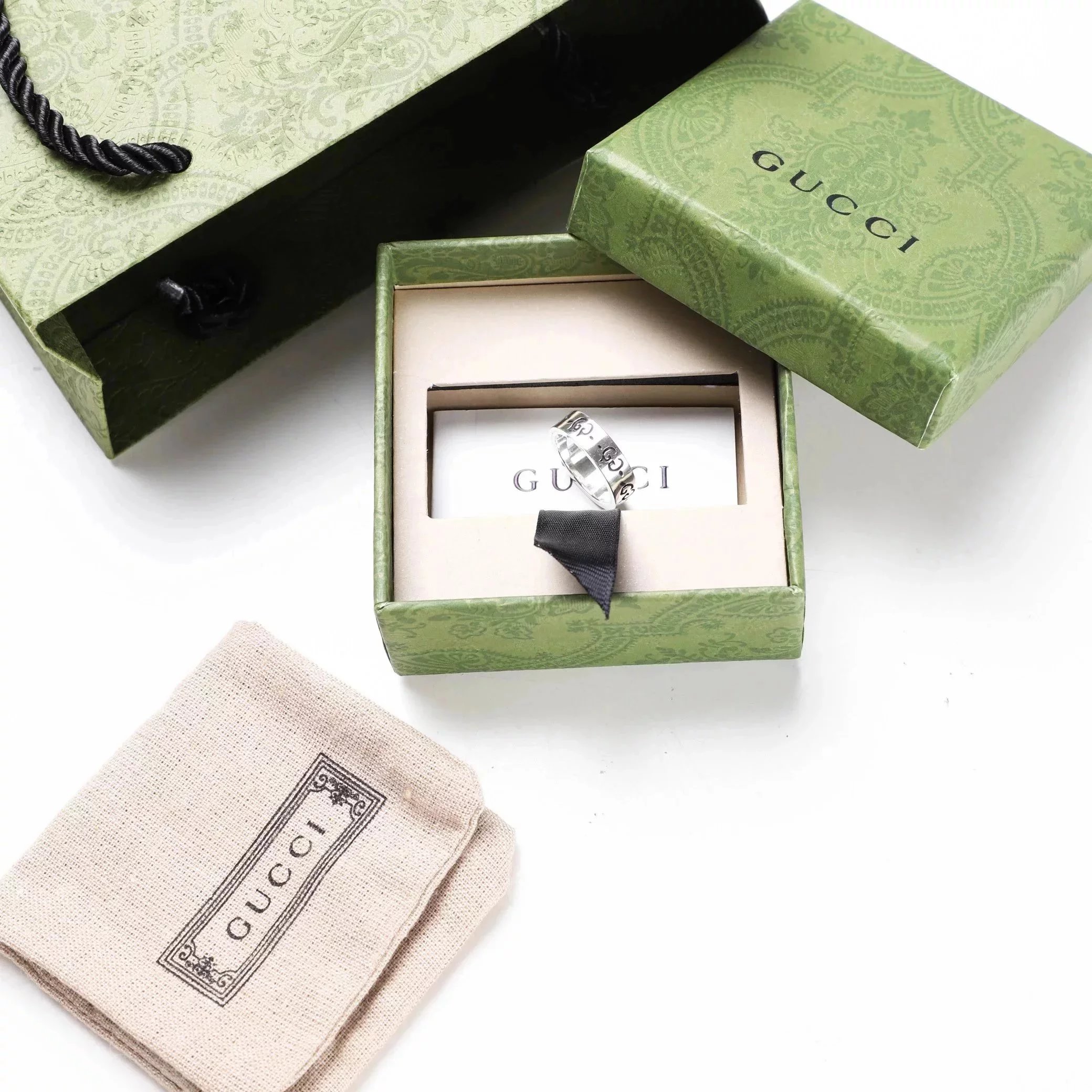 Item ID 8377 Couple's rings GC-Ghost- pair G skull sterling silver 925 Silver Stain