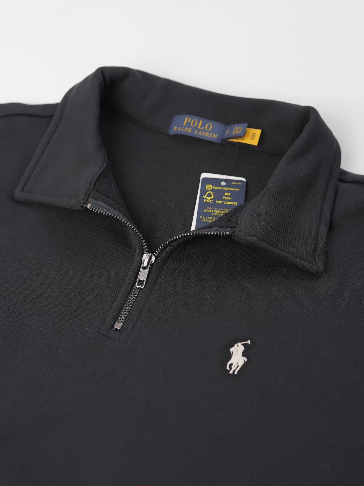 Item ID 8091 raff SS25 Solid color pullover embroidered peak collar long-sleeved sw