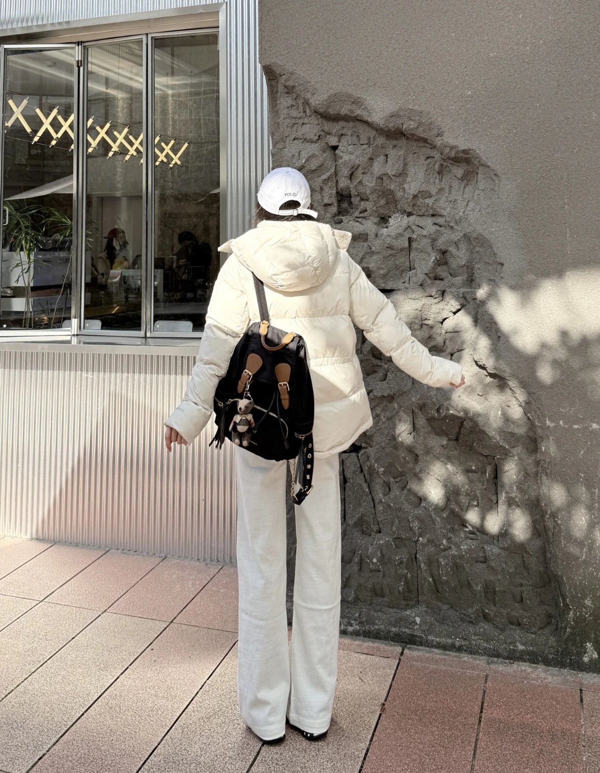 Item ID 8120 Lulu UnderwPuff Series -600 Puff Down Coat - Tri Color - Rice White -