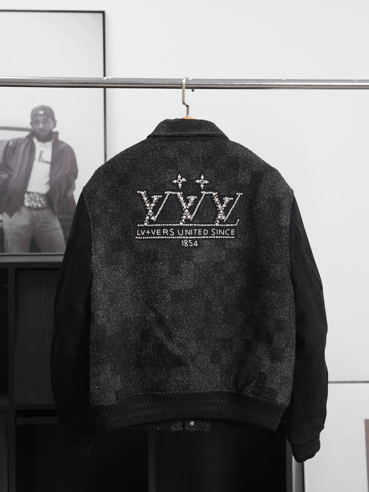 Item ID 8027 Haute Couture SS25 Baseball Jacket _Handmade Beaded_ _Imported Goat su