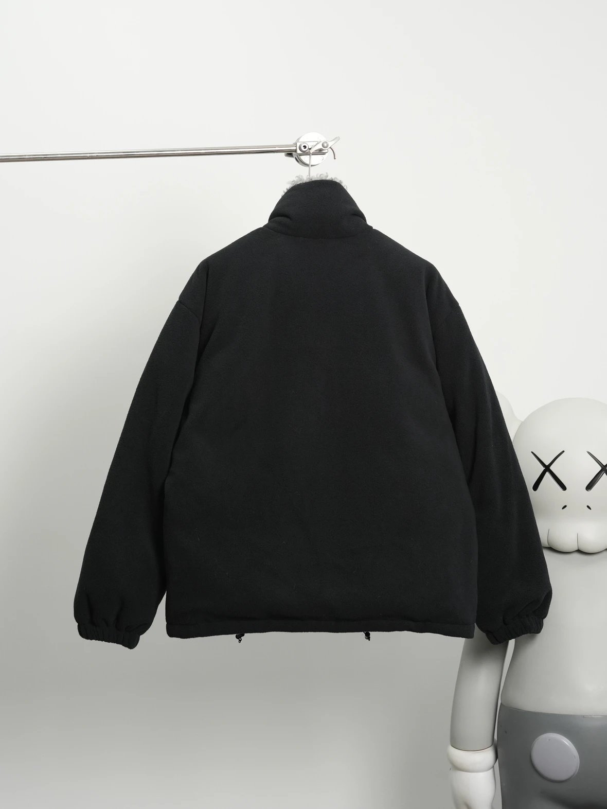 Item ID 8128 M1UM1U Miu Miu _mohair blend fur collar_ FW25 solid color stand up col