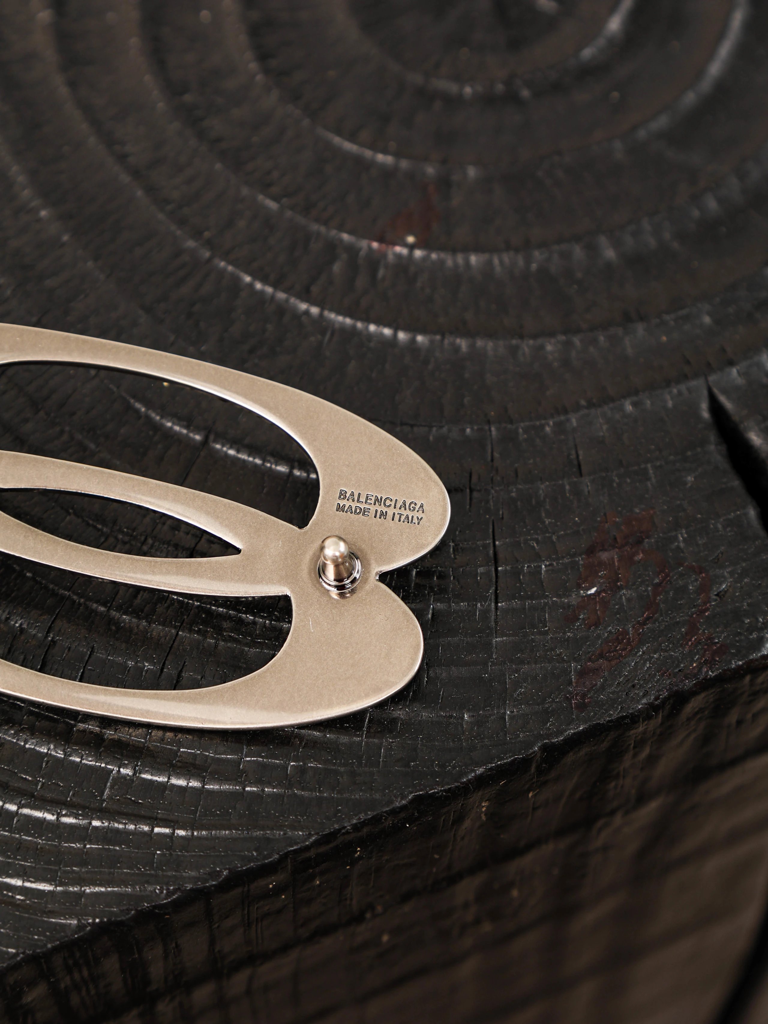 Item ID 8394 Balenc1aga - Paris-2024FW - Double ring silver buckle belt - Imported