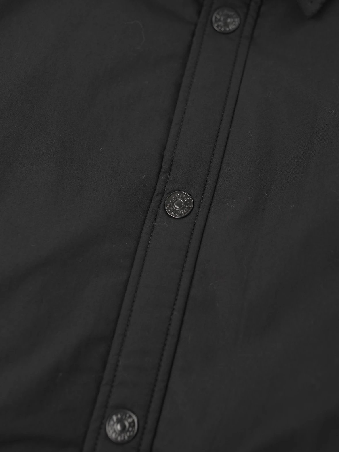 Item ID 8006 Acne Studios FW25 _Sparkling Silk Satin_ Embroidered Logo Collar Loose