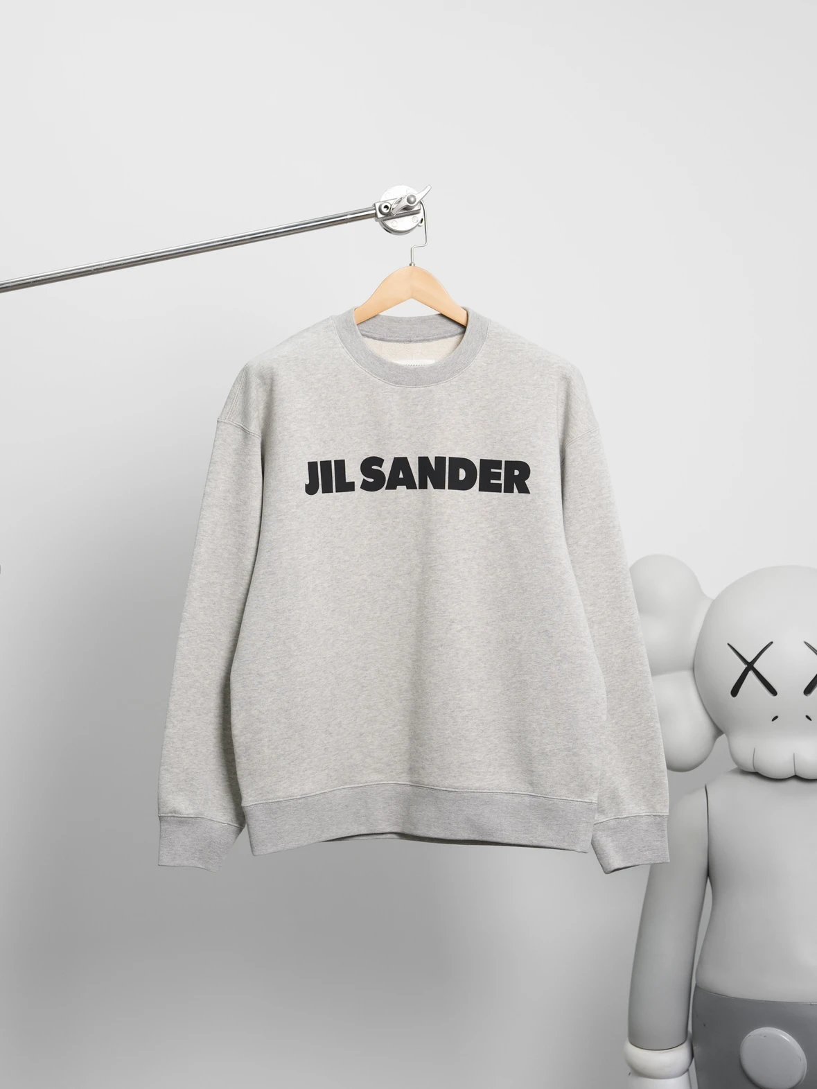 Item ID 8081 JILSANDER-logo printed sweatshirt - Ribbed crew neck loose long sleeve