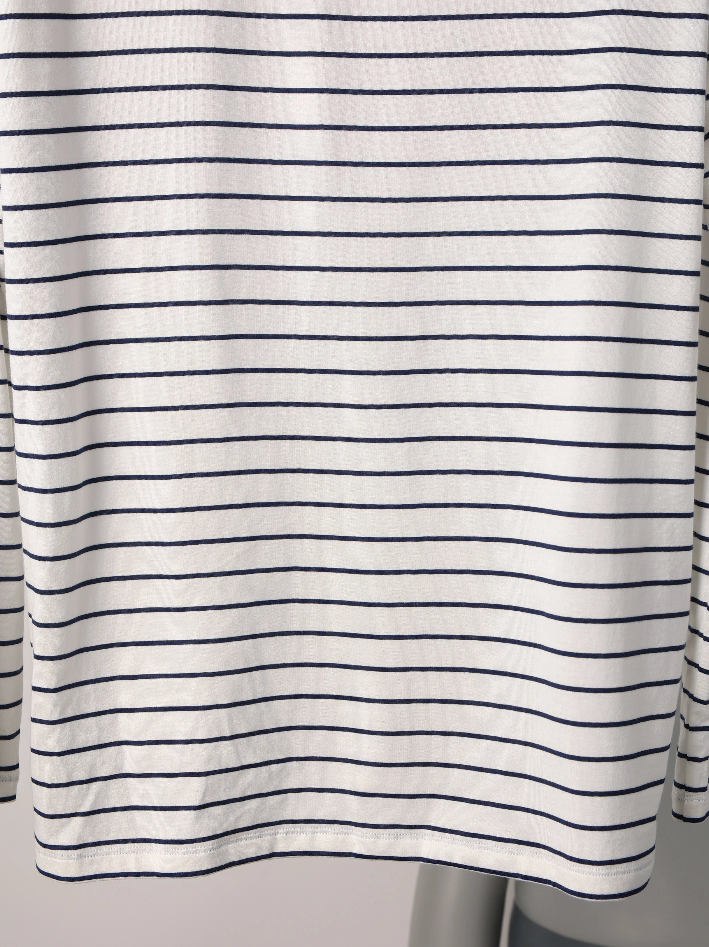 Item ID 8186 M1uM1u- Miu Miu -2024ss- black and white stripes polo shirt - Chest le