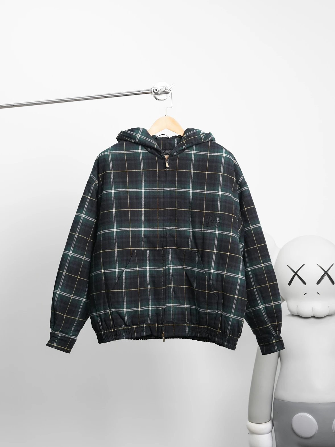 Item ID 8127 M1UM1U Miu Miu plaid cotton coat - Button cuffs patch pocket jacket -