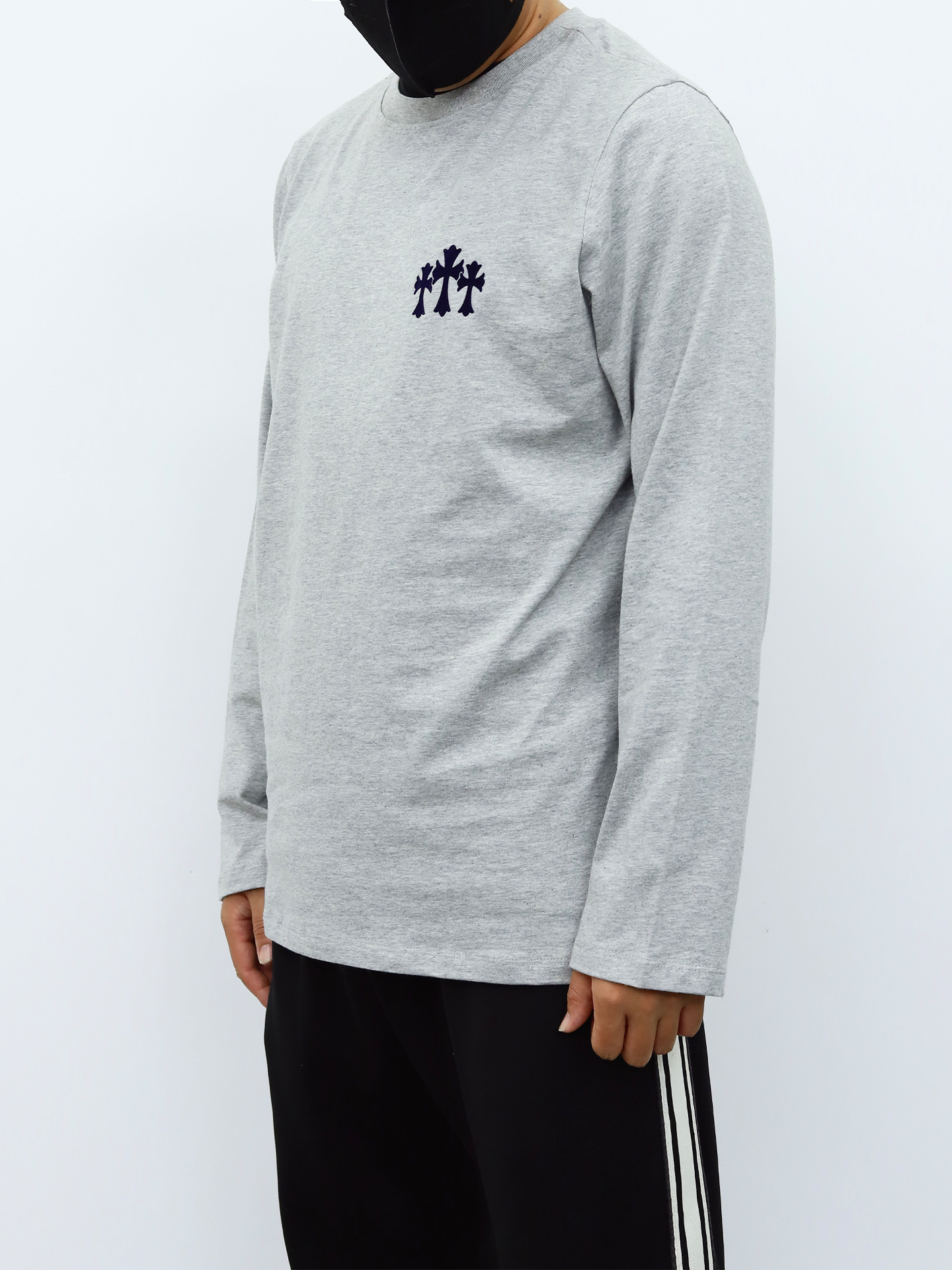 克罗心十字长袖 灰色