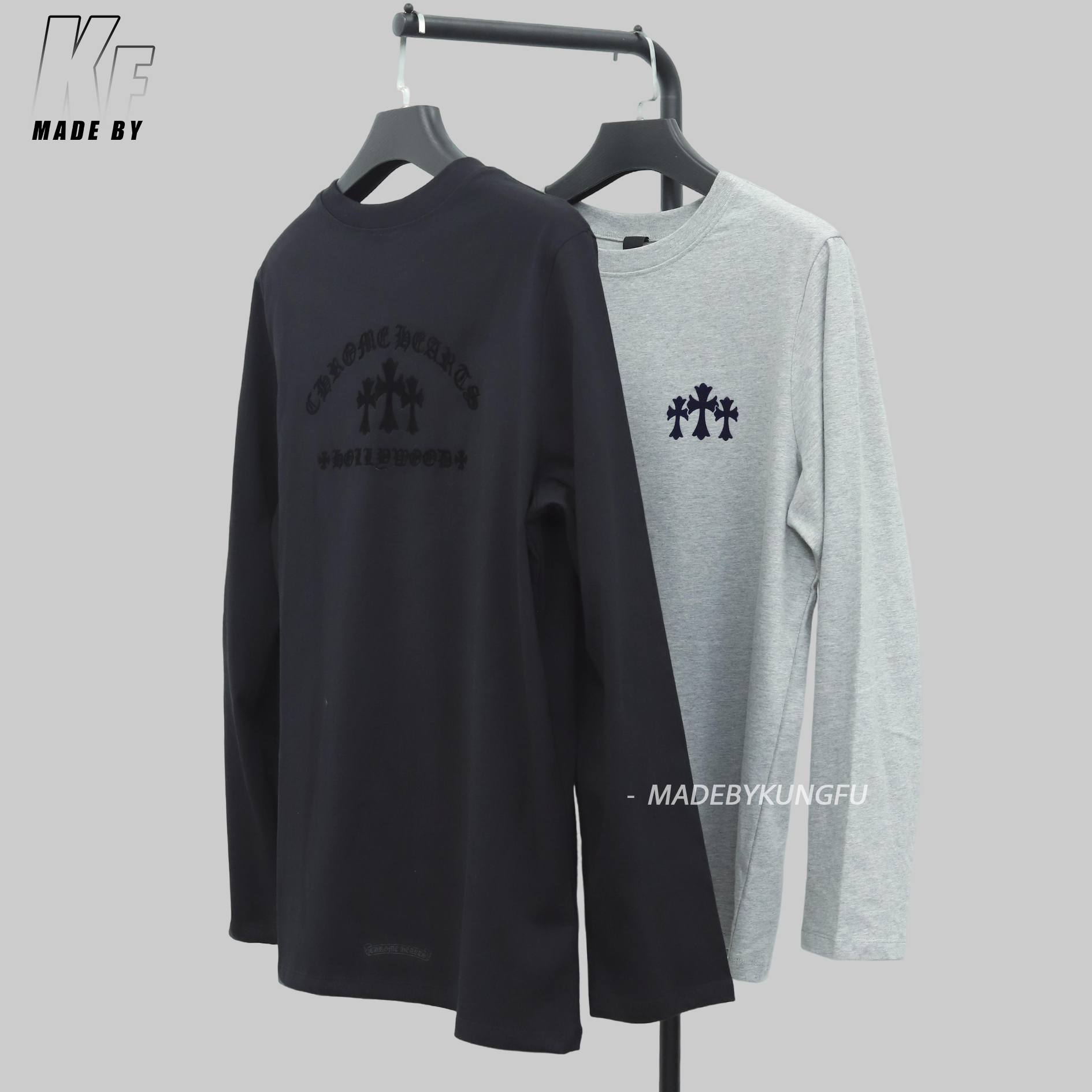 克罗心十字长袖 灰色