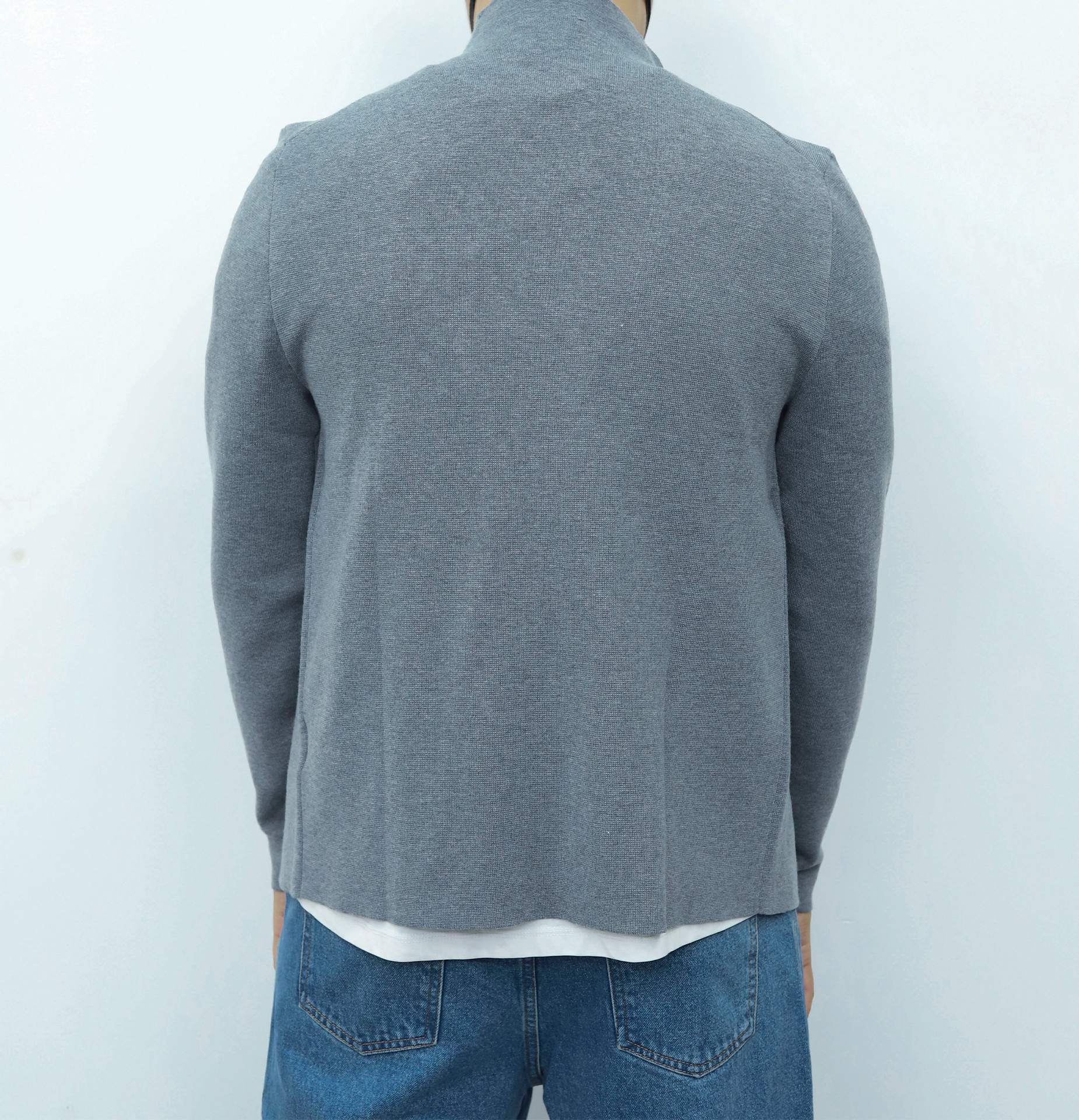 Dior立领拉链毛衣 灰色