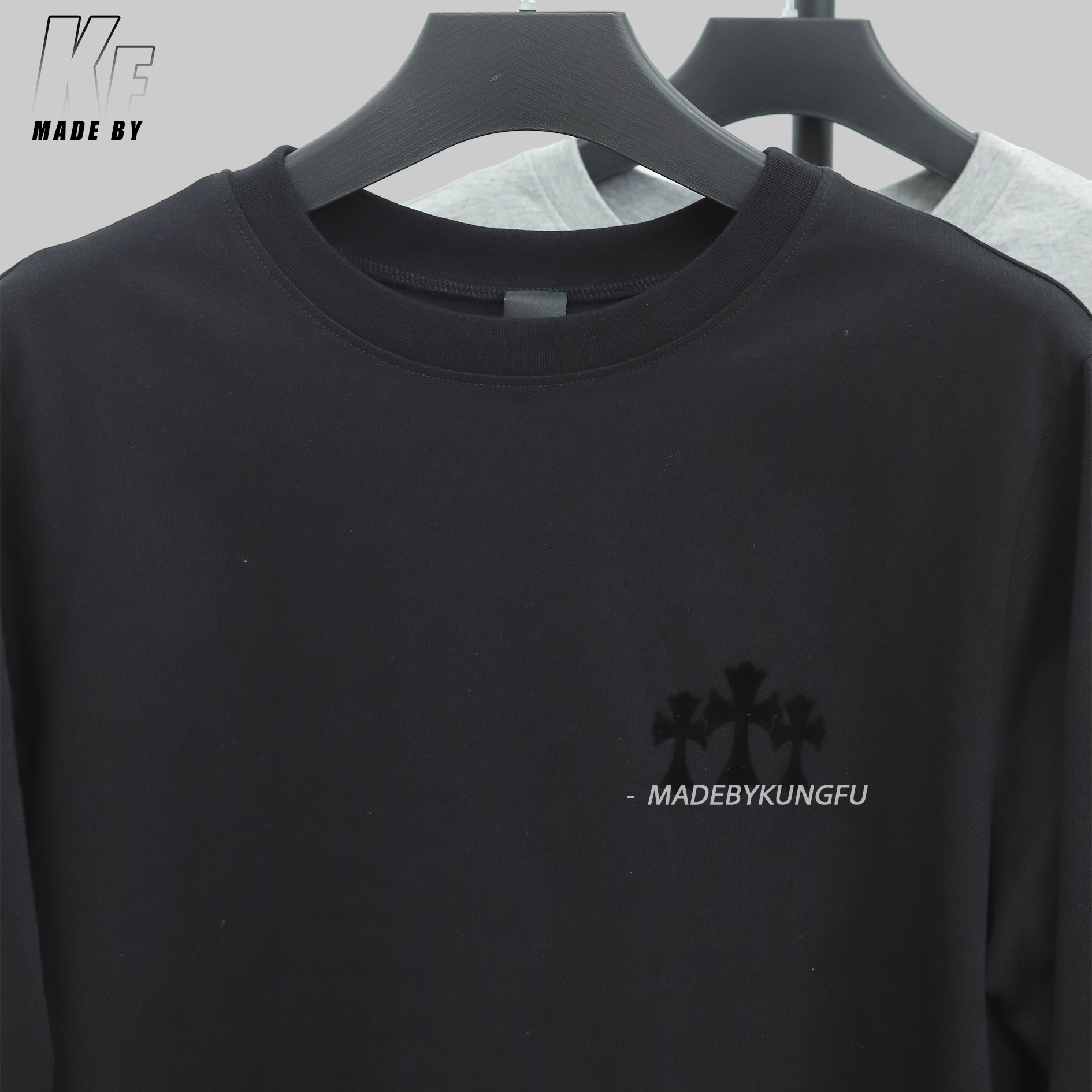 克罗心十字长袖 灰色