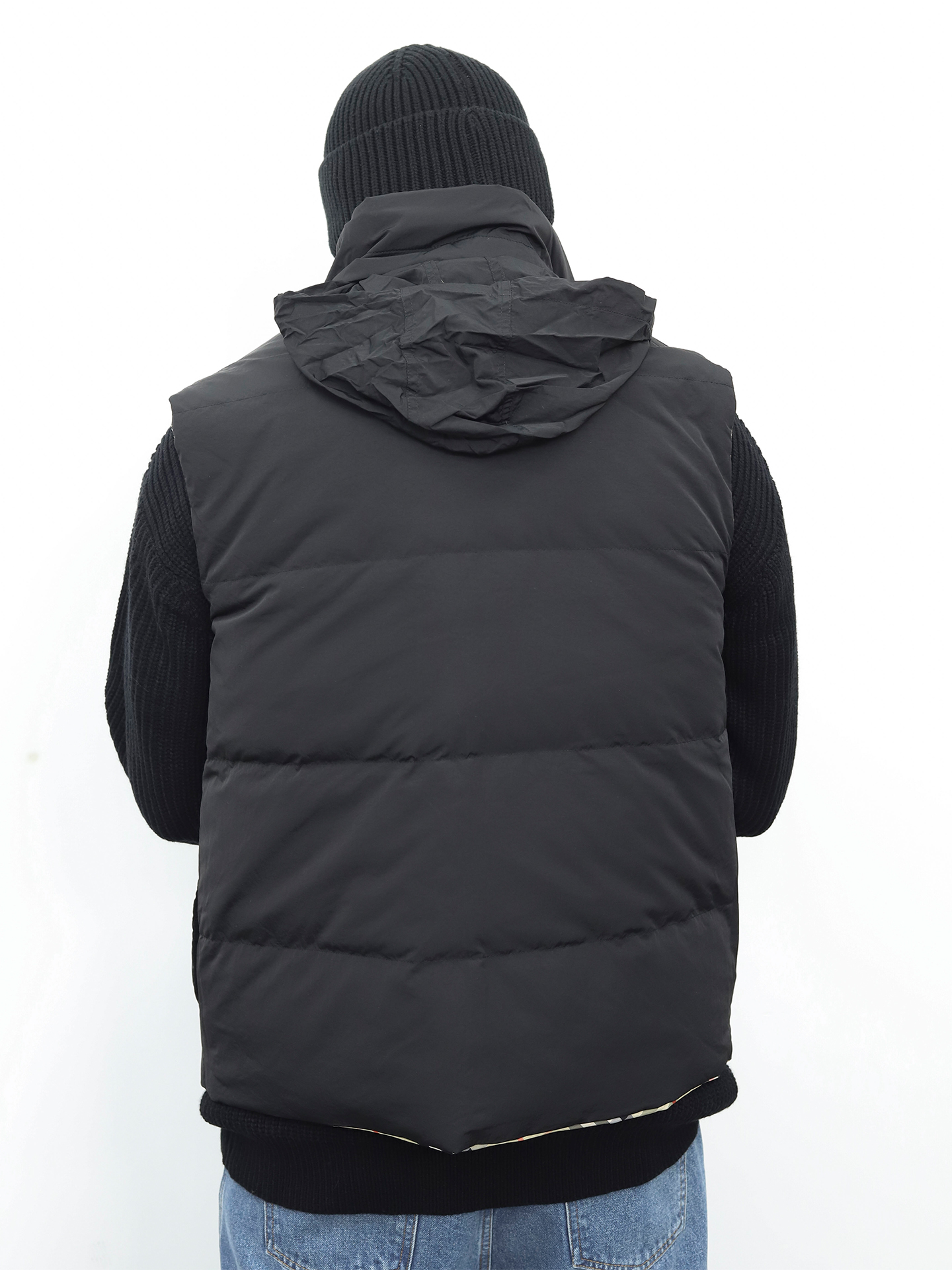 BBR两面穿羽绒马甲 格子