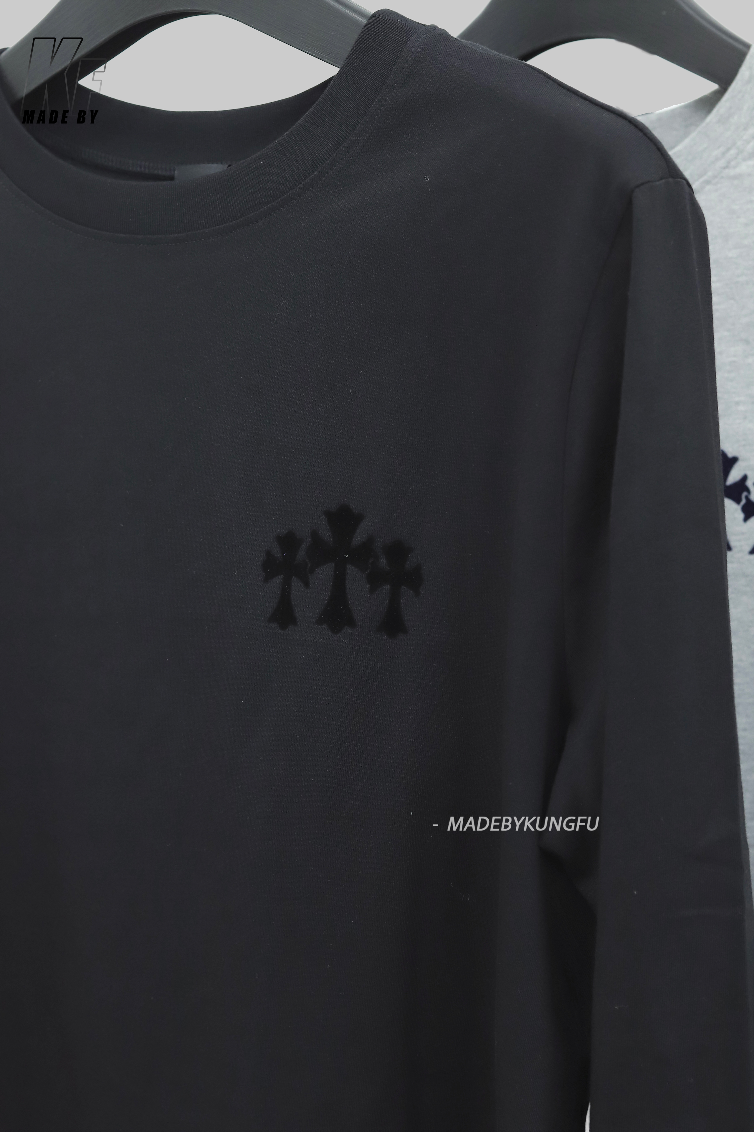 克罗心十字长袖 灰色