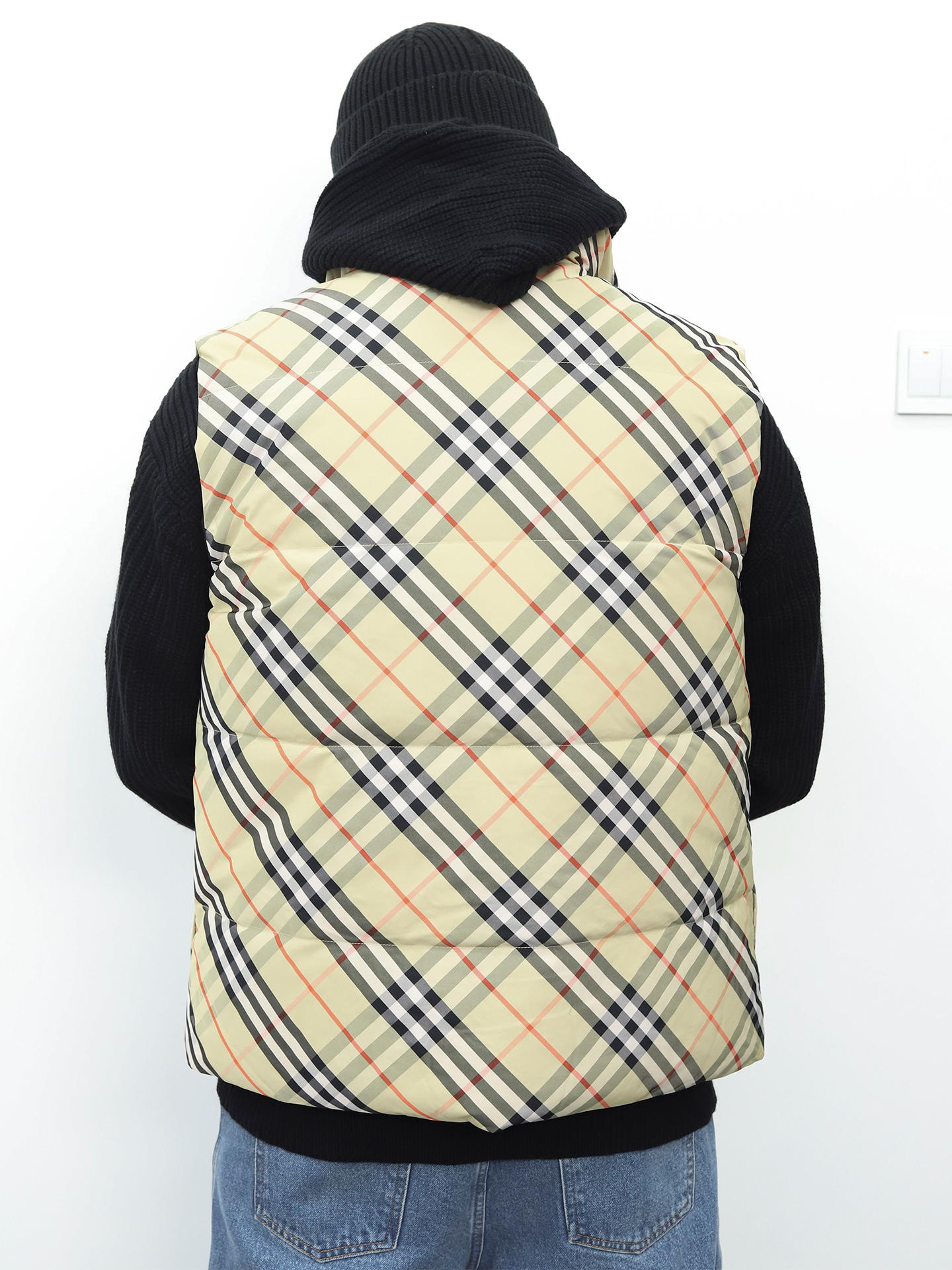 BBR两面穿羽绒马甲 格子