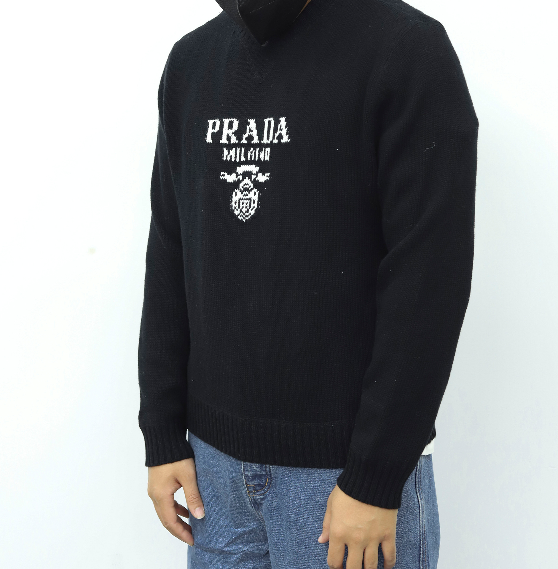 PRADA圆领毛衣 黑色