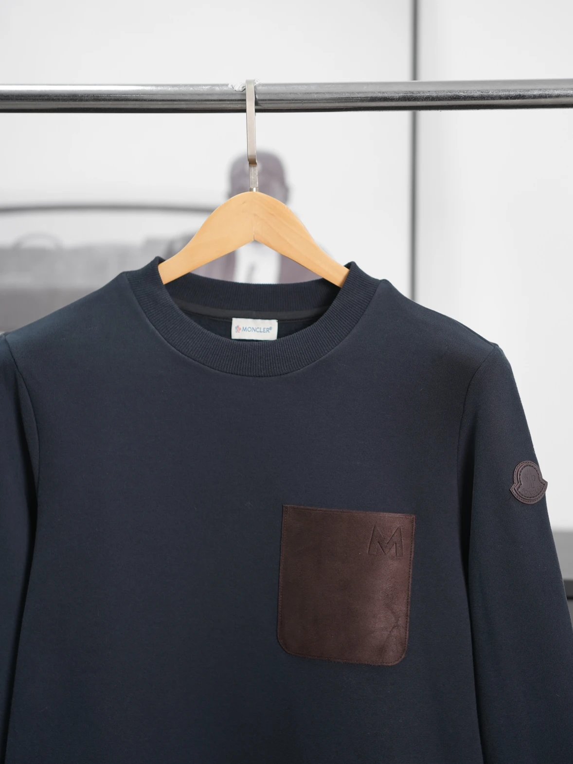 Item ID 8087 Monc1er round neck fleece sweatshirt “ Exclusive customized side marki