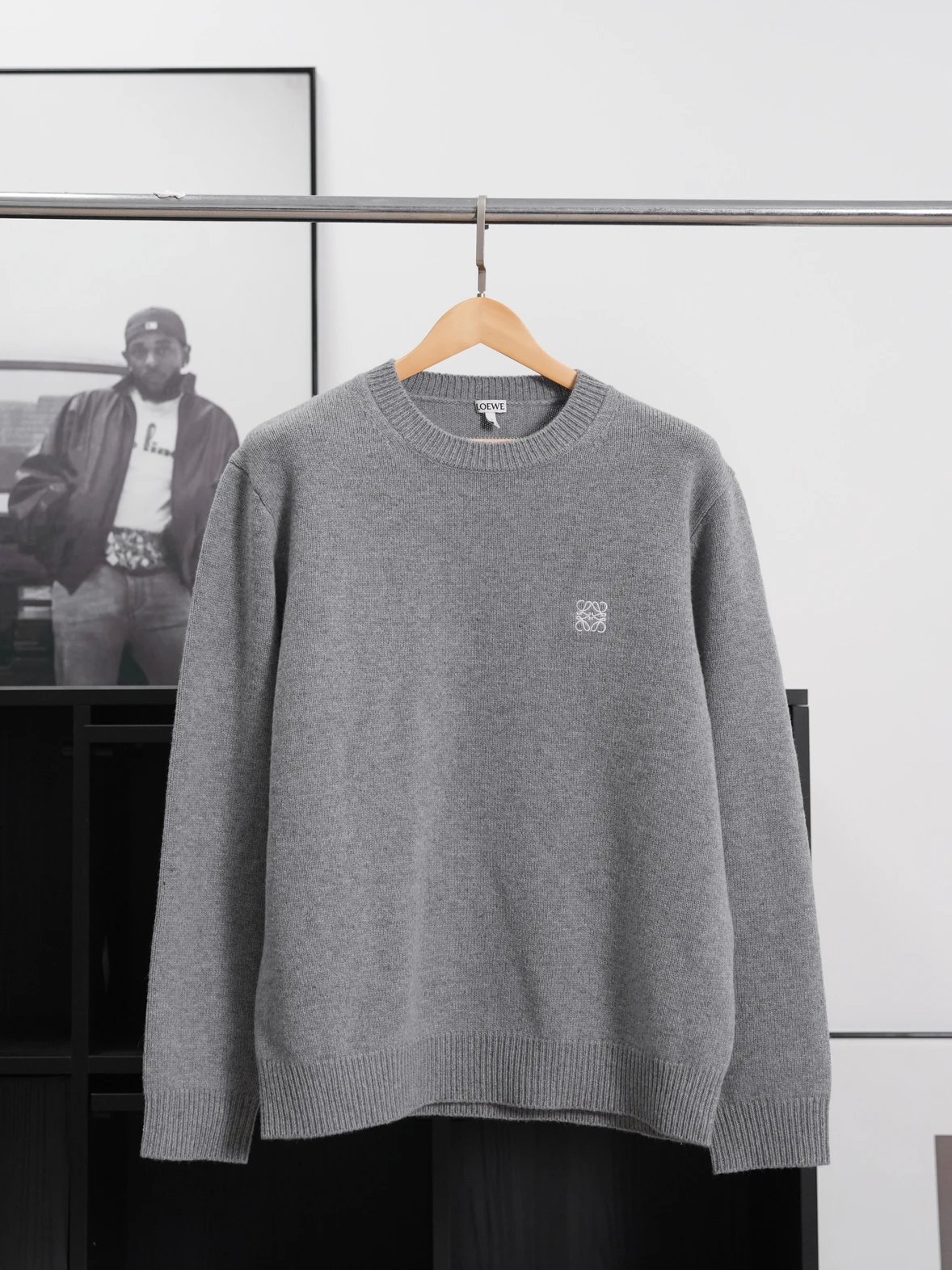 Item ID 8260 L0EWE“100% Combed sheep wool ”Logo round neck pullover long sleeve swe