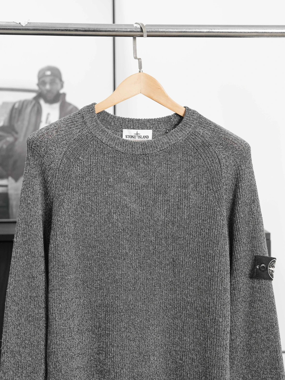 Item ID 8259 Ghost series crew neck sweater “ Special reflective yarn ” Fine imitat