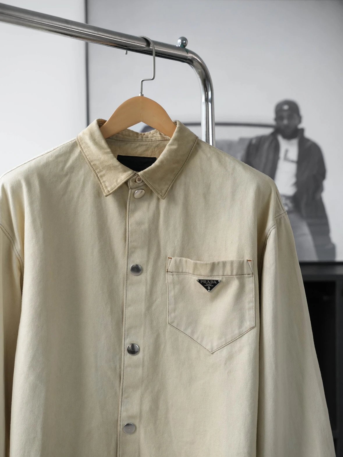 Item ID 8222 PRD - Dirty Stained Used Jacket _High Ding Triangle_ Solid Color Singl