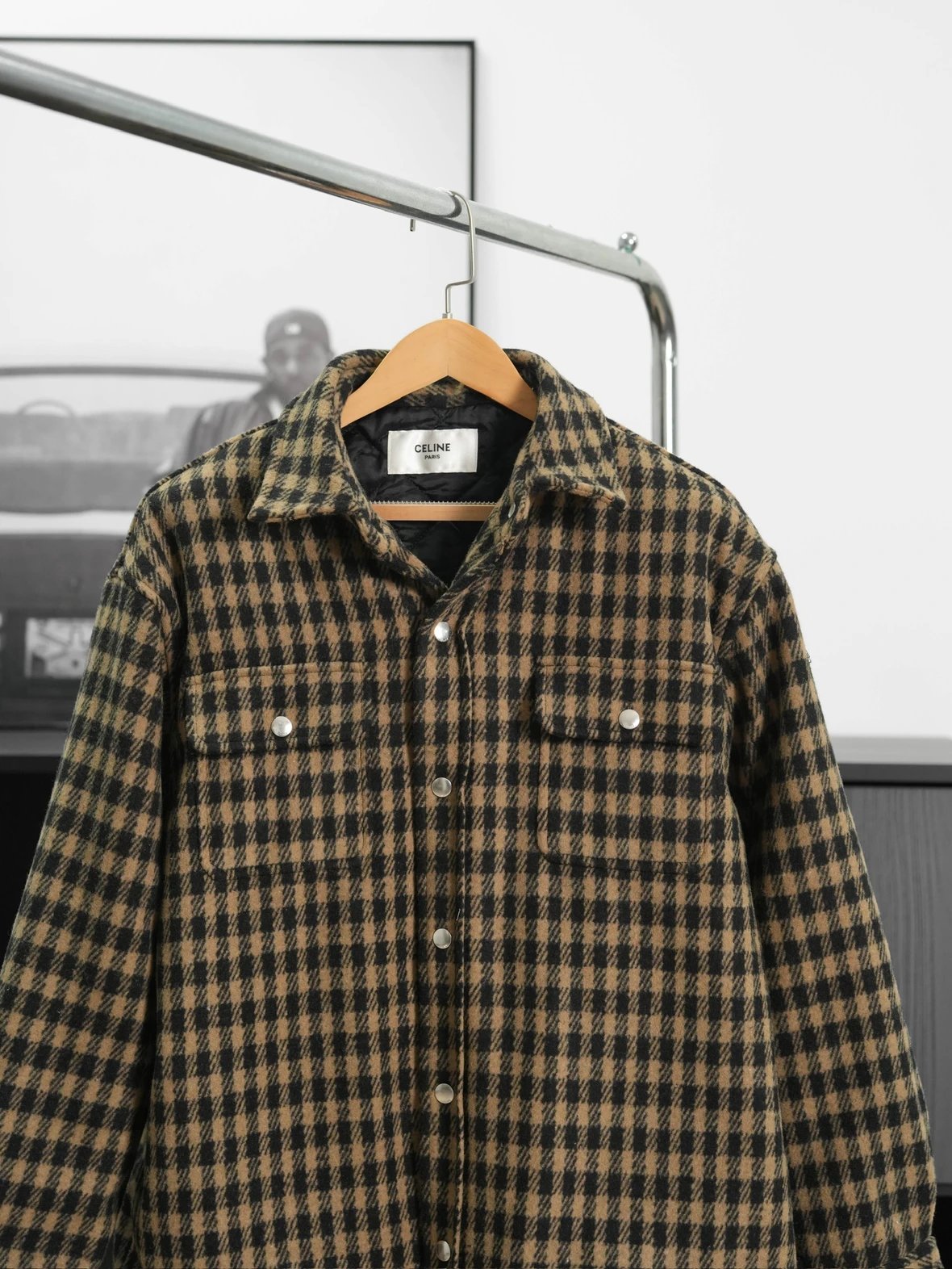 Item ID 8109 CL Celine -SS25-“90% wool blend ”“100% Plaid counterpoint ” Plaid sing