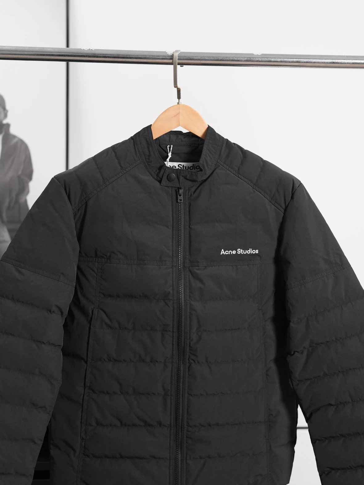 Item ID 8098 Acne SS25 Logo _National Standard 90 White Duck Down_ Solid Color Zipp