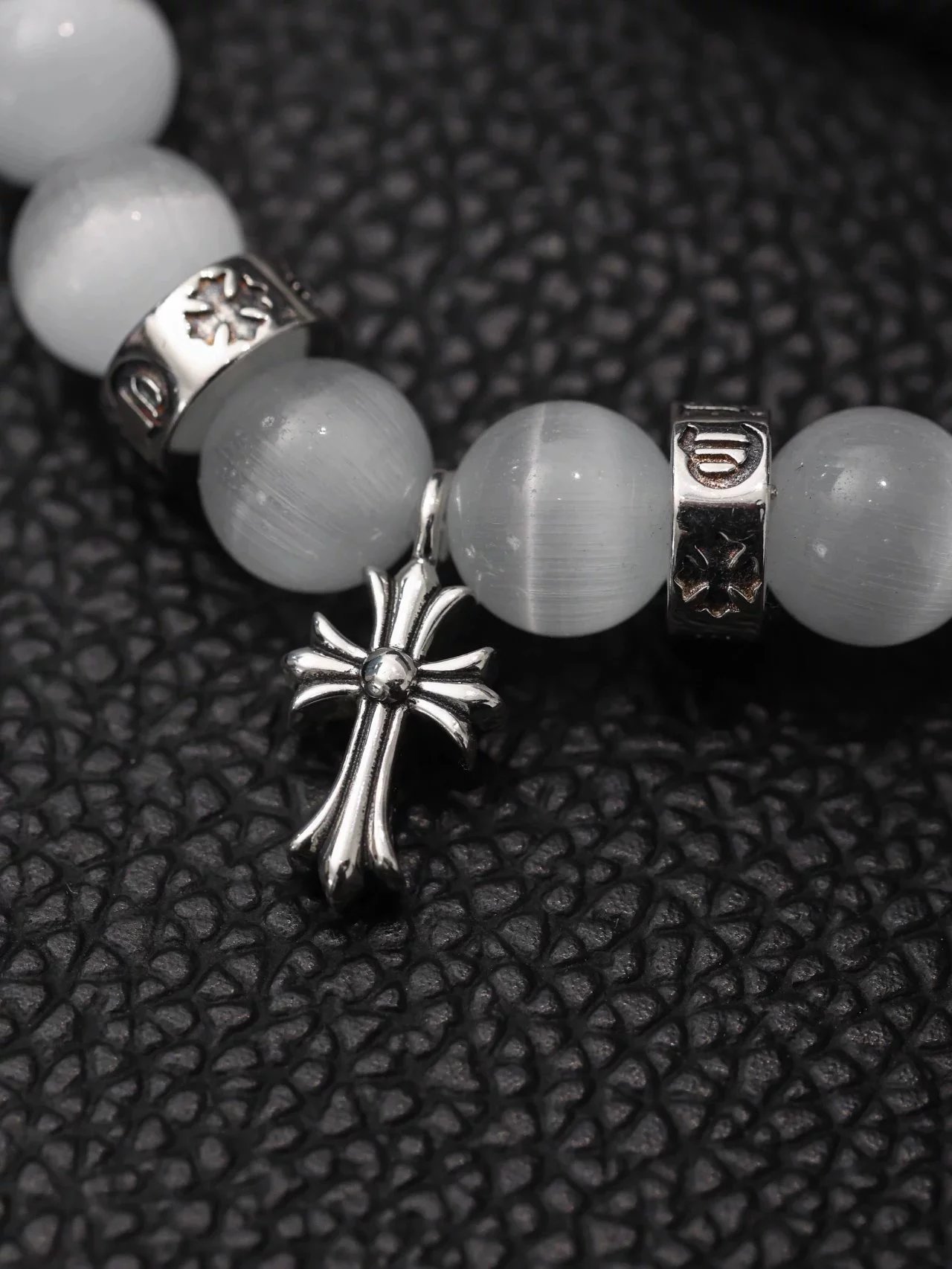 Item ID 8374 Chrome-Hearts- Crow heart - Classic - opal bracelet - Sterling Silver