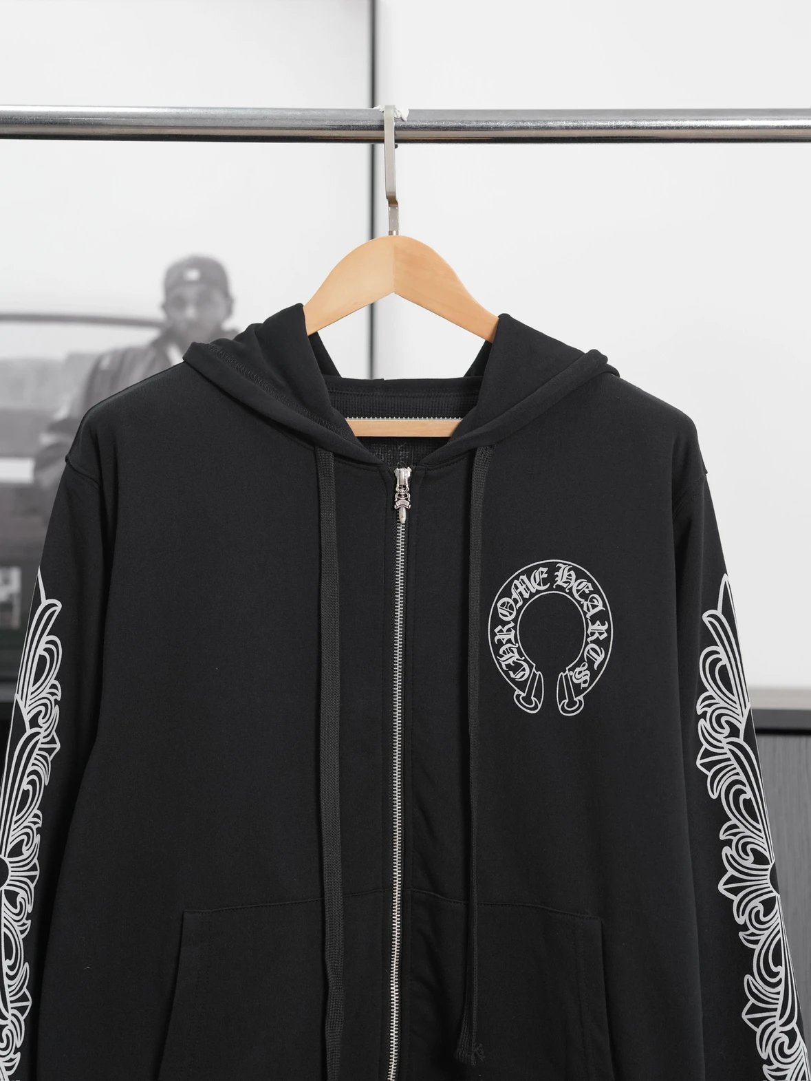 Item ID 8025 CH Horseshoe Printed Cotton Double Layer Fabric - _Waffle Inner_ _Silv