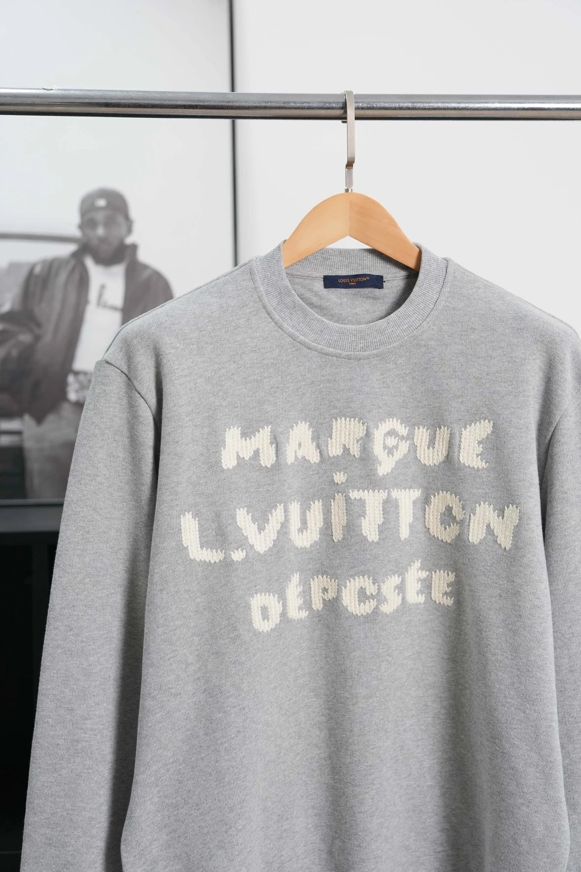 Item ID 8092 SS26“ Milan woven embroidery ” Round neck long sweatshirt with embroid