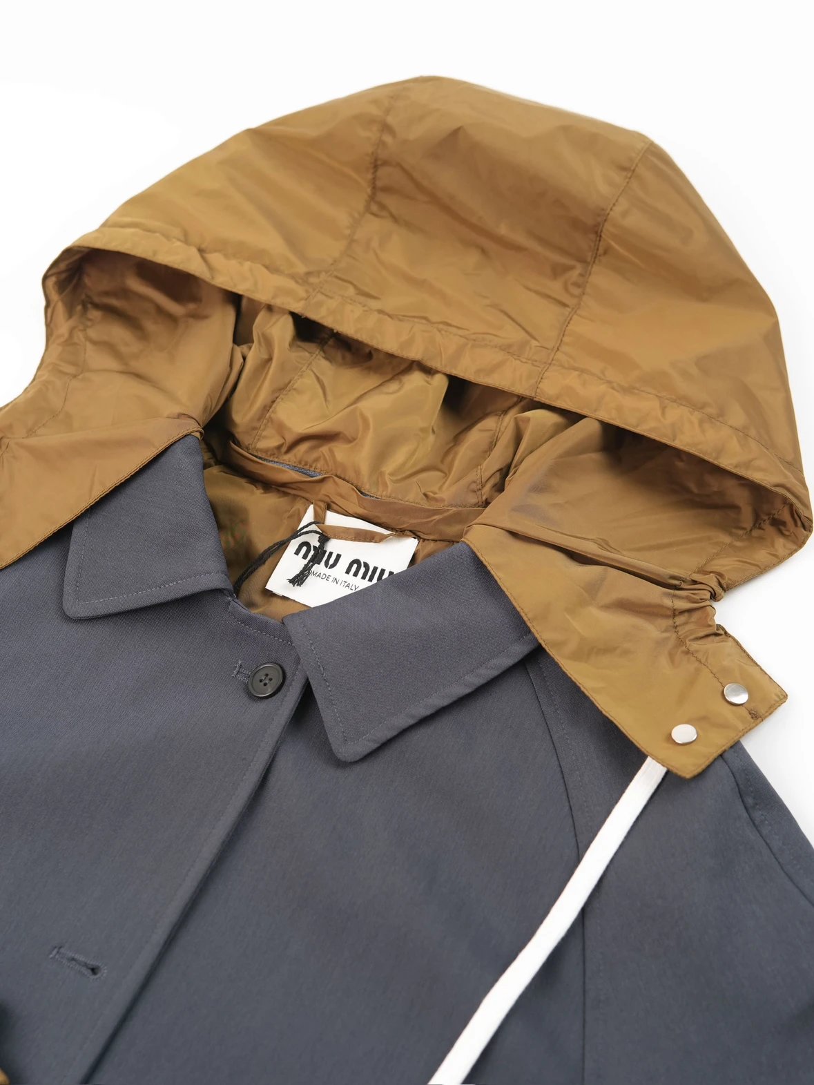 Item ID 8132 Miu Miu - Single-breasted high-tech puffer coat -“60％ mohair ➕40% wool