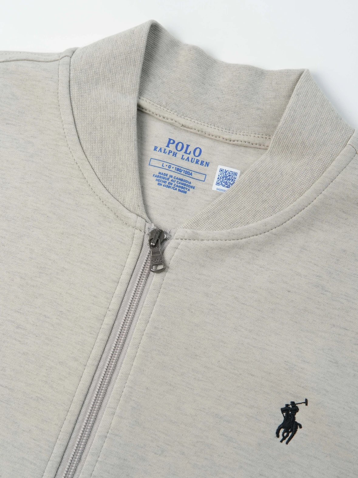 Item ID 8054 raff -FW23- solid color Logo Embroidered zipper long sleeve baseball j