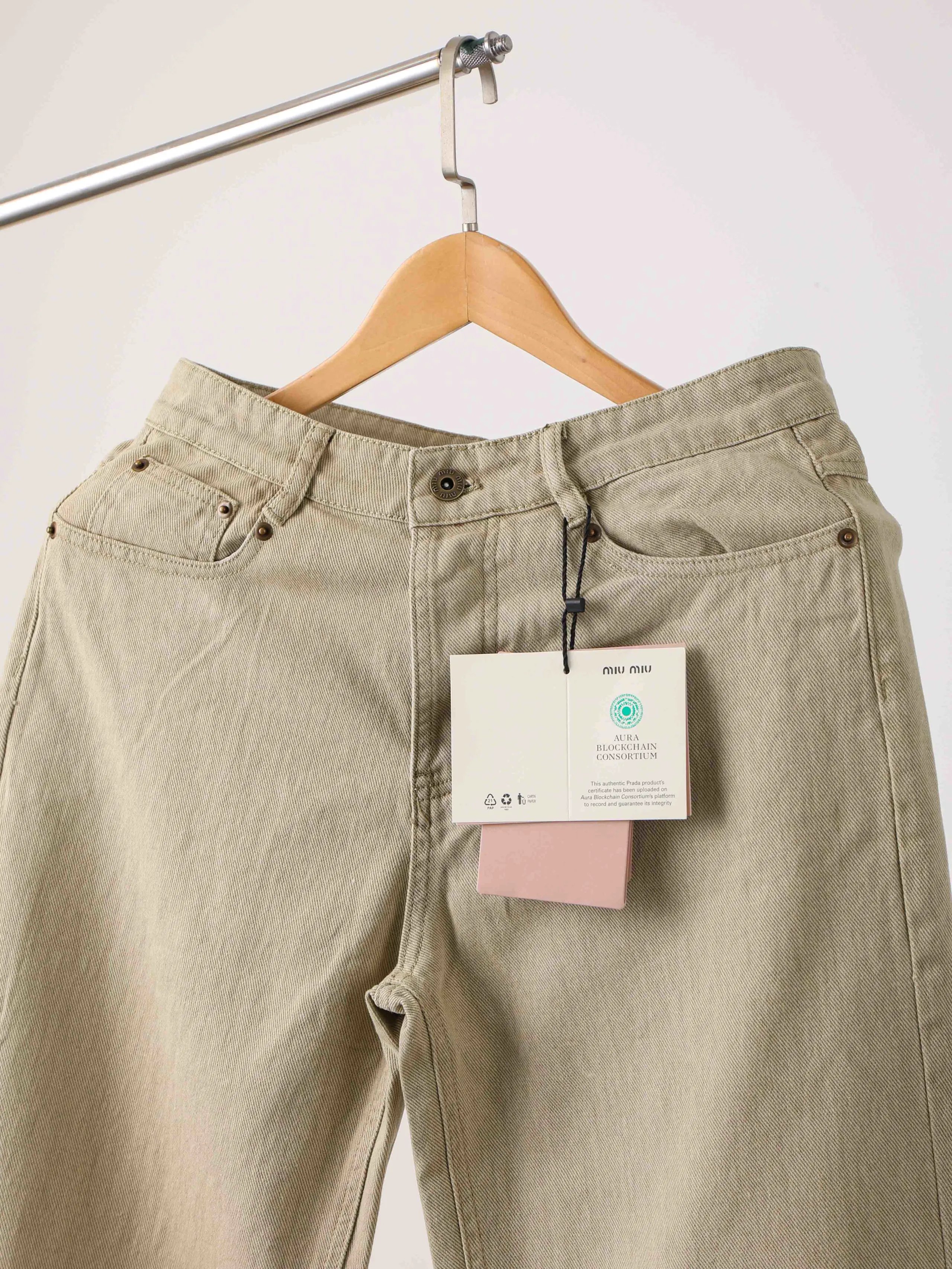 Item ID 8353 M1uM1u-Mumu-2023FW Classic Edition -14 oz Cotton Twill Jeans - Embroid