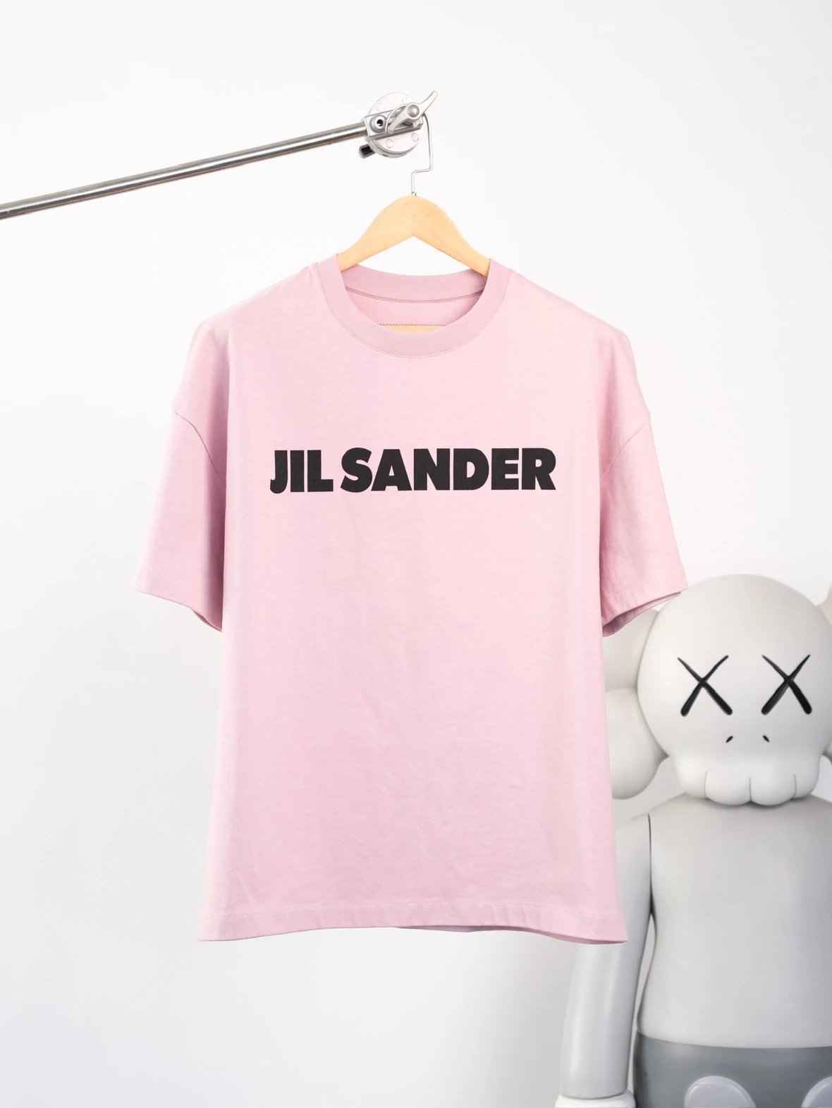 Item ID 8316 JIL - _Fixed dye fabric_ pink printed short sleeved logo letter printe