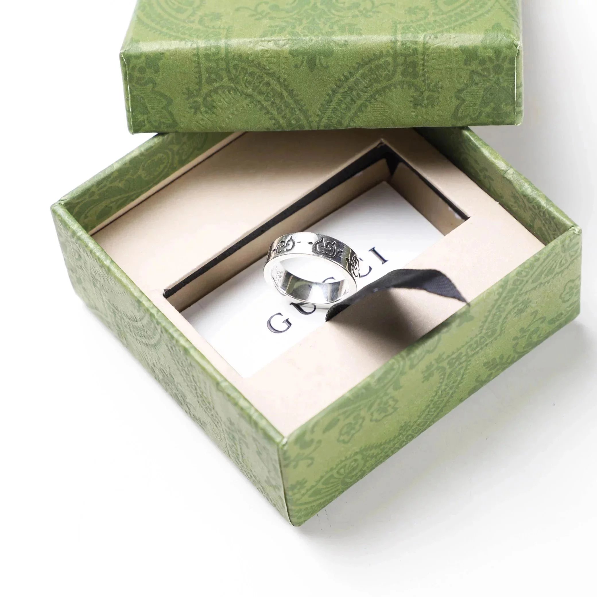 Item ID 8377 Couple's rings GC-Ghost- pair G skull sterling silver 925 Silver Stain