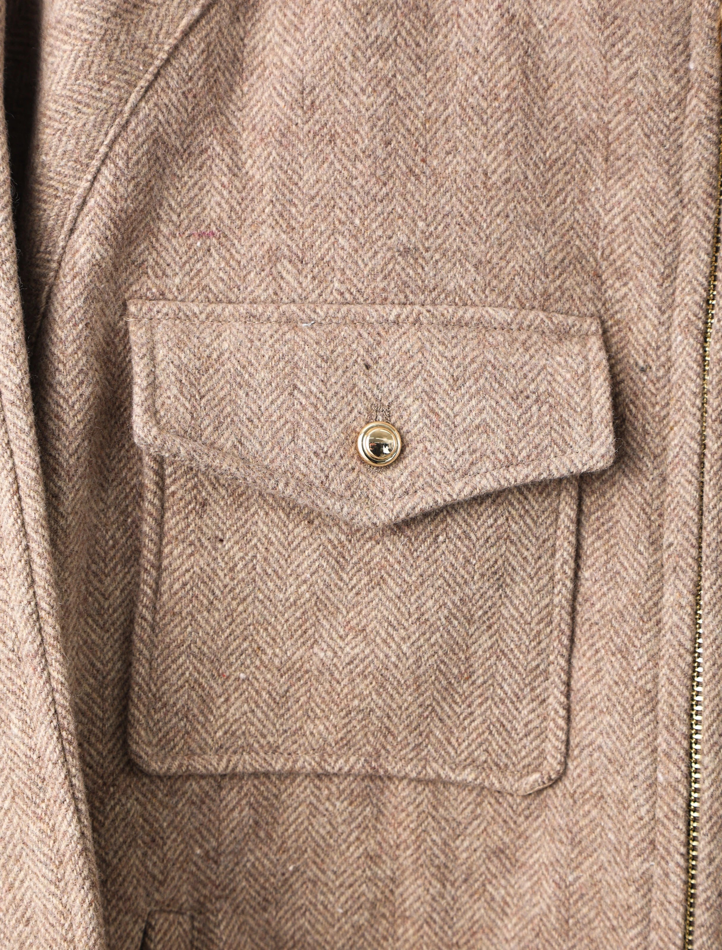  Item ID 8035 M1u-Miu-2024-ss-herringbone wool Harrington jacket - stand collar work