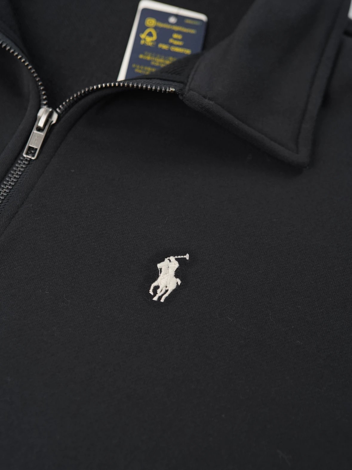 Item ID 8091 raff SS25 Solid color pullover embroidered peak collar long-sleeved sw