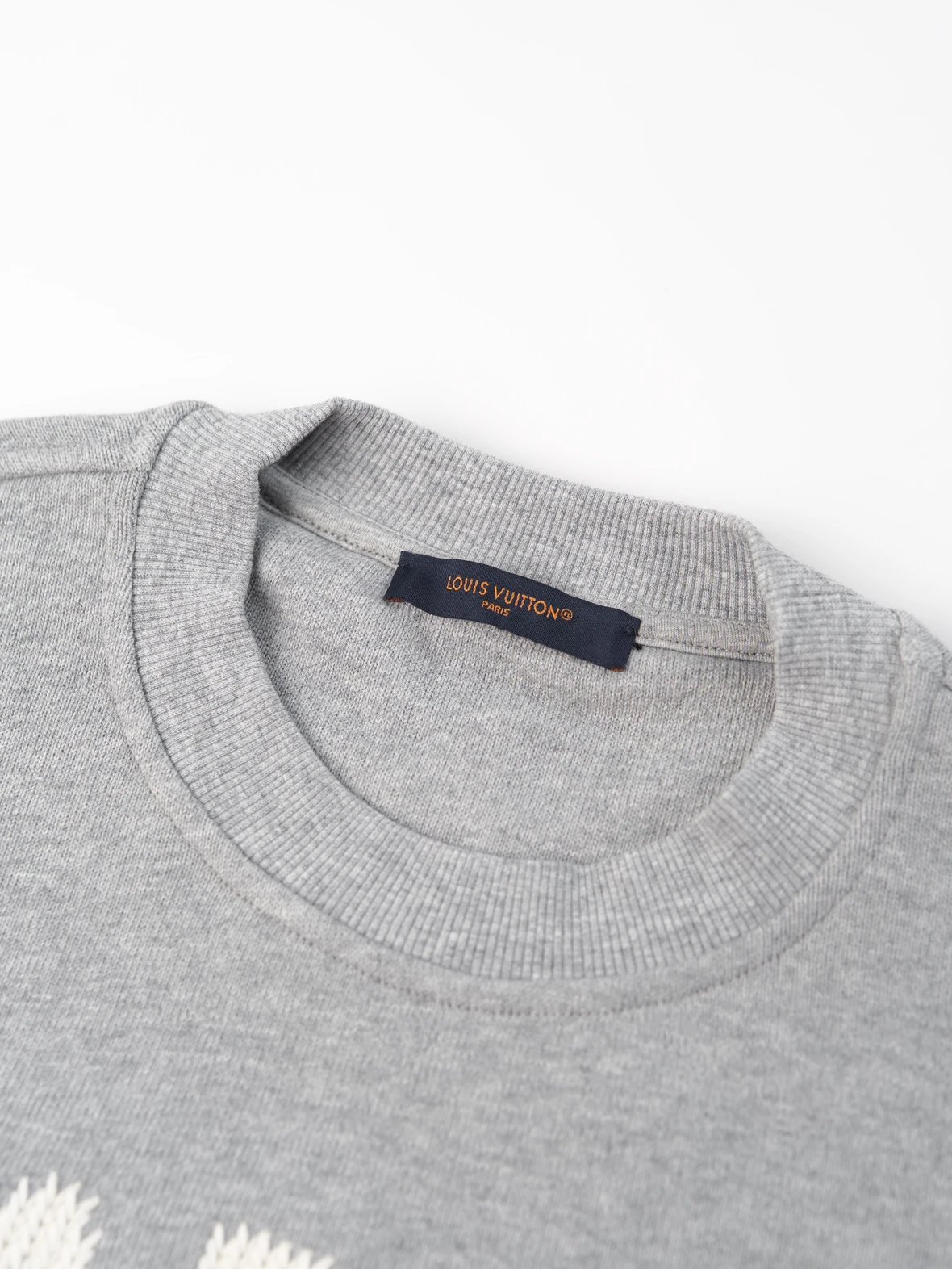 Item ID 8092 SS26“ Milan woven embroidery ” Round neck long sweatshirt with embroid