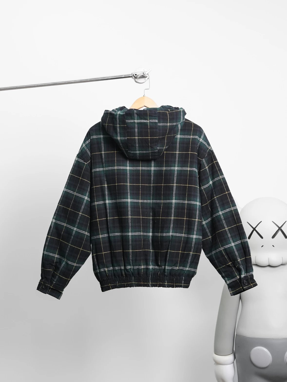 Item ID 8127 M1UM1U Miu Miu plaid cotton coat - Button cuffs patch pocket jacket -