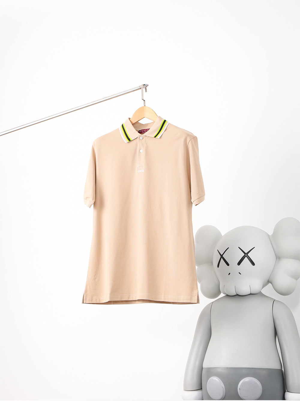 Item ID 8313 GUCC1-GC-2024Ss-Basic striped collar polo shirt - High setting bead co