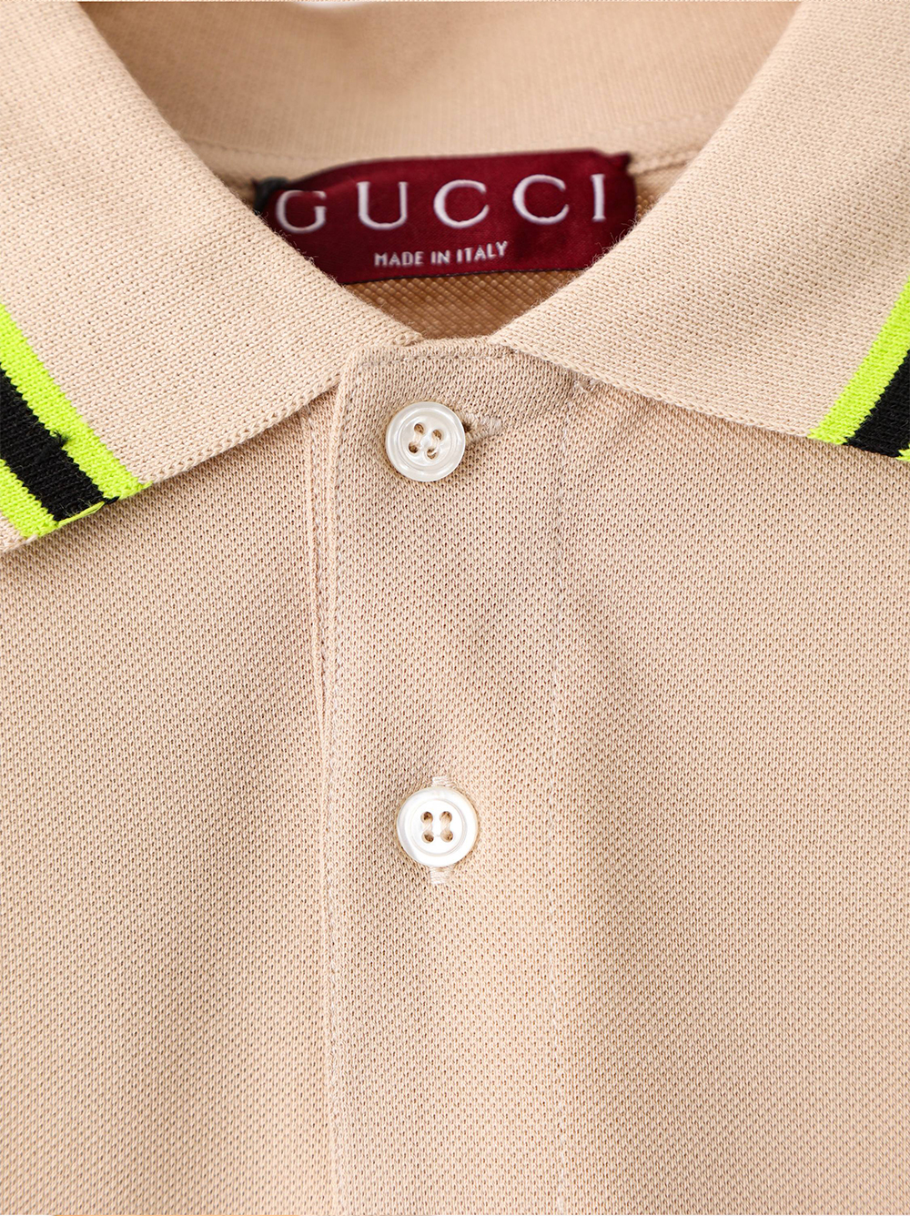 Item ID 8313 GUCC1-GC-2024Ss-Basic striped collar polo shirt - High setting bead co