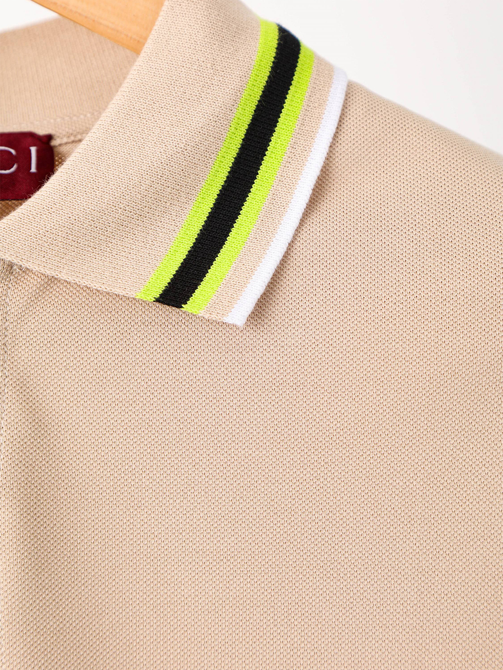 Item ID 8313 GUCC1-GC-2024Ss-Basic striped collar polo shirt - High setting bead co
