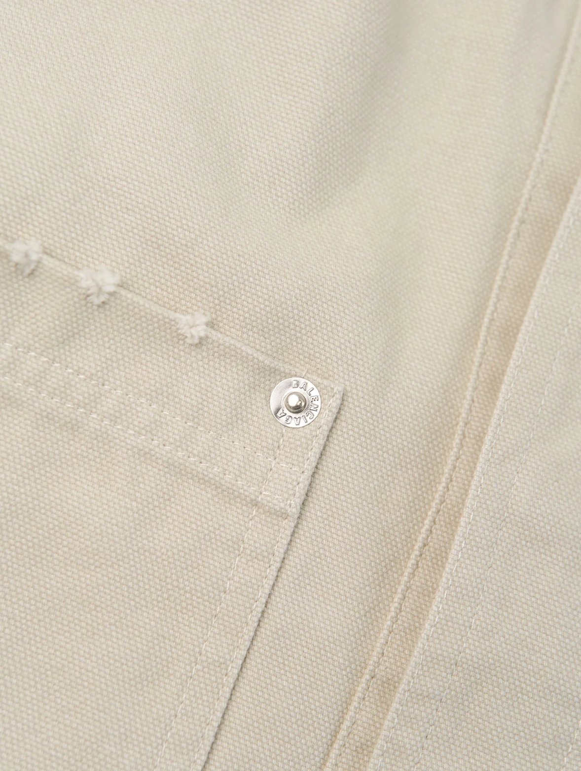 Item ID 8052 Paris washed distressed embroidered logo workwear jacket with loose fi