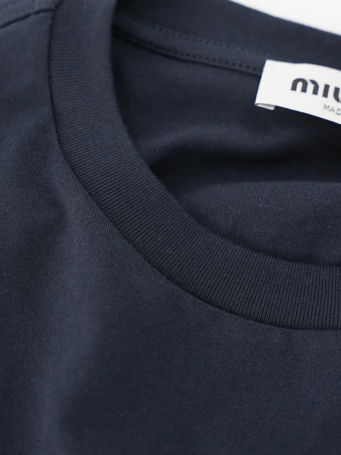 Item ID 8188 MIU-MIU Miu Miu - long sleeves -26 Combed cotton plain weave - ribbing