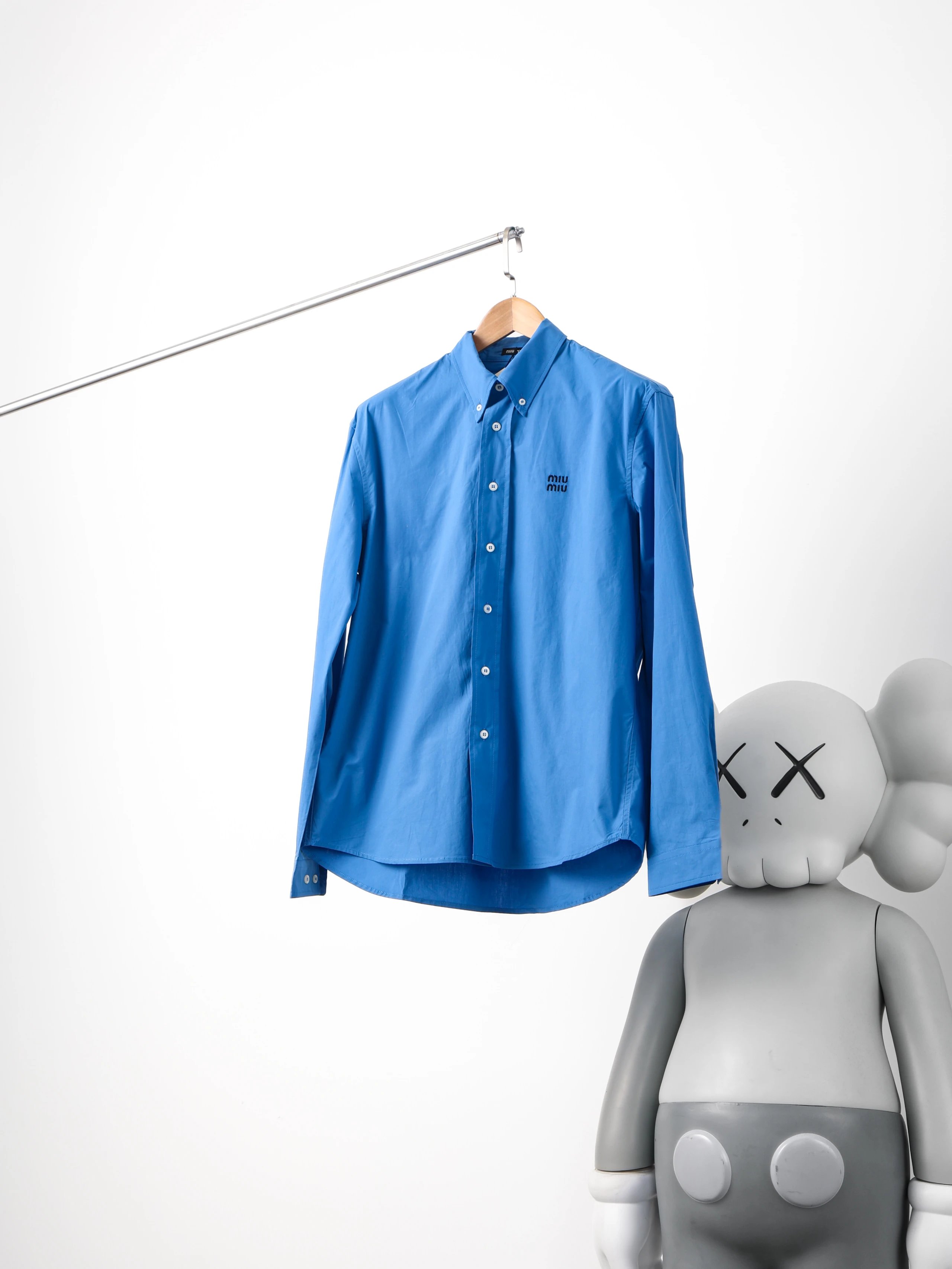 Item ID 8220 M1uM1u-Mumu-2022ss-Klein Blue Shirt - Tencel Cotton Fabric - Poplin Sh