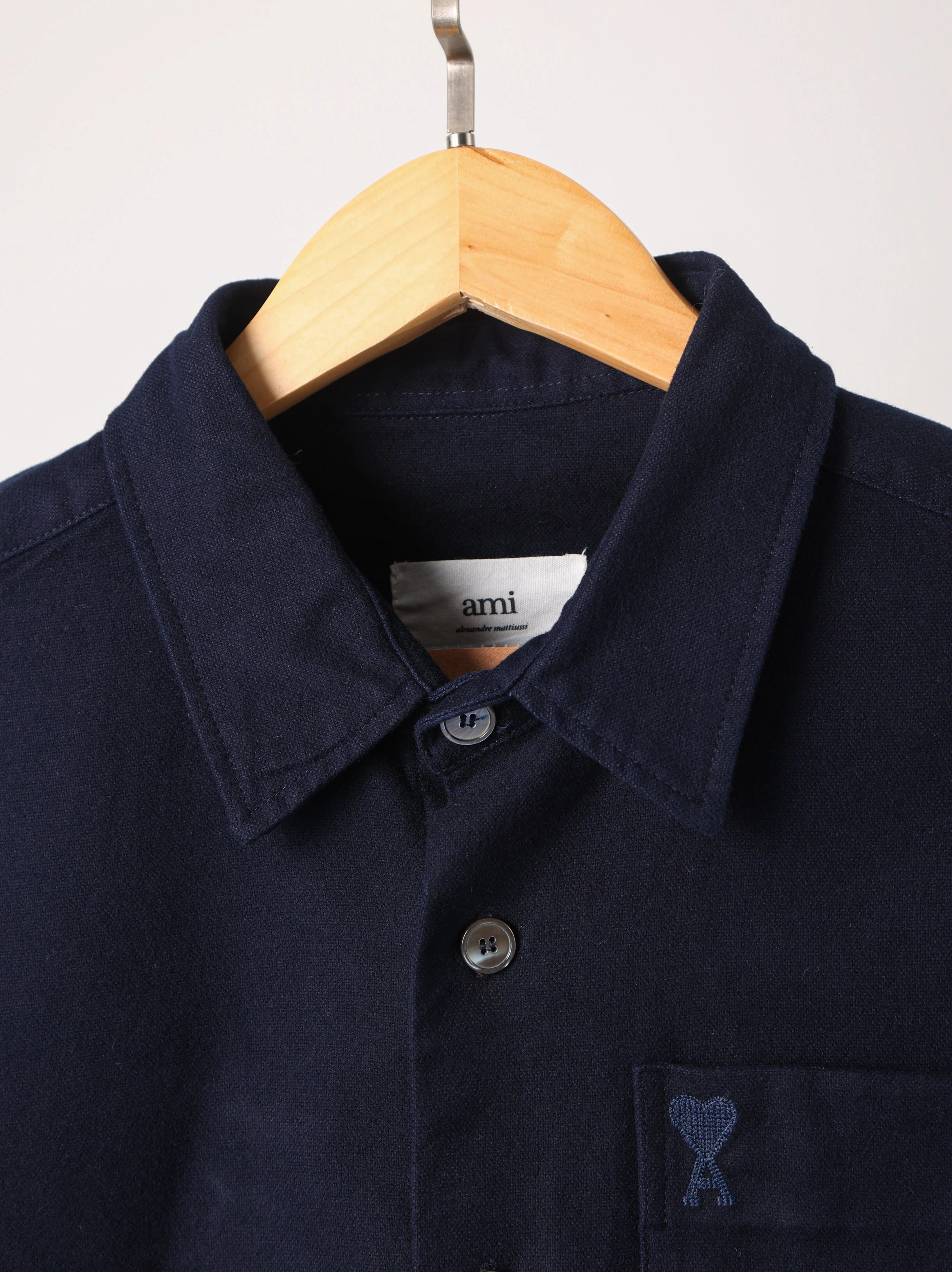 Item ID 8212 AmiParis-2023ss Classic - workwear pocket shirt - heavyweight fabric